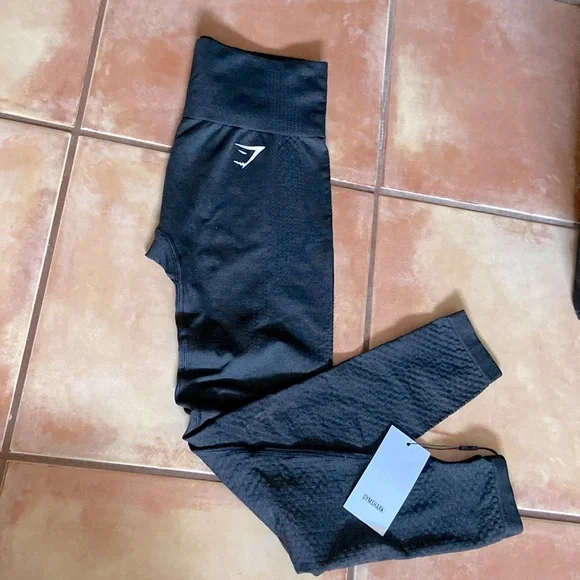 NWT Gymshark Vital Black Marl Seamless Leggings - Picture 4 of 5